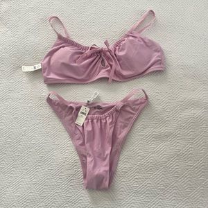 NWT Aerie bathing suit set Top size Large, Bottoms in Medium